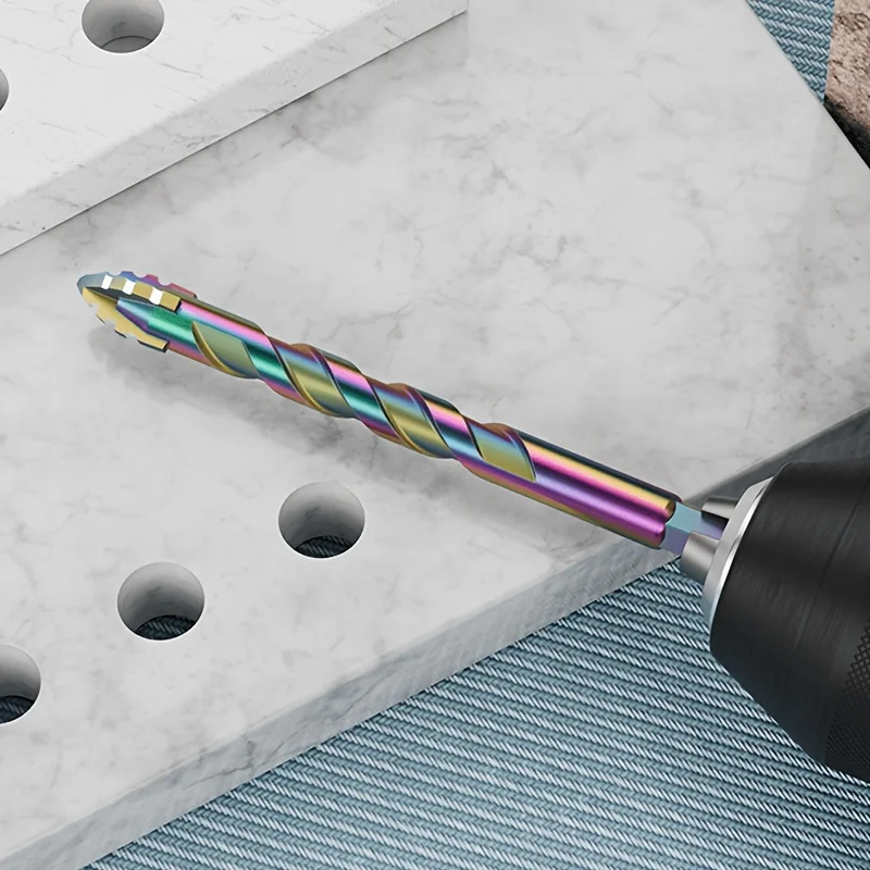 3-12mm Vierkant-Gezahnte Bohrer mit Sechskantschaft, Mehrzweck-Bohrerset für Fliesen, Marmor, Glas, Ziegel, Beton und Holz – Detail 5