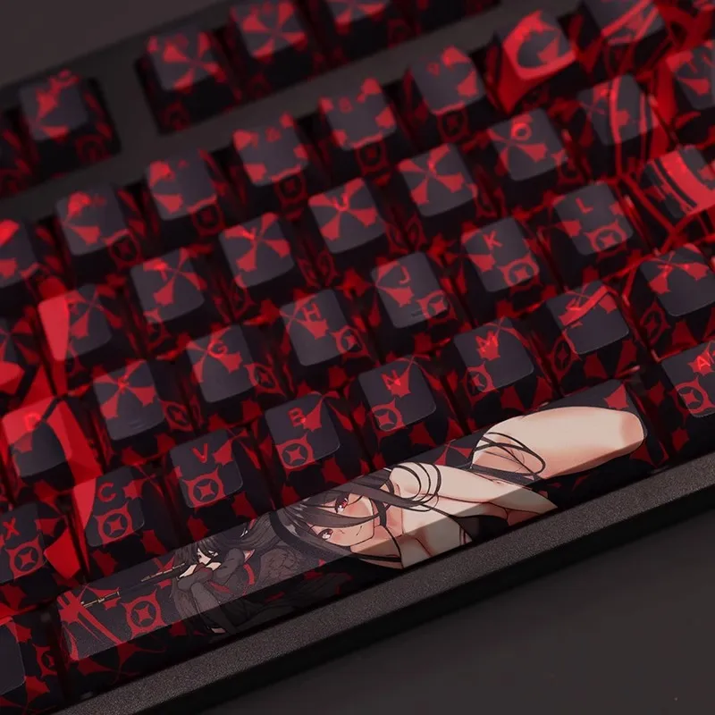 108 Keys/set Yuzuru Hanyu Keycap PBT Dye Subbed Backlit Keycaps Anime Key Caps For ANSI 61 87 104 108 Keyboard