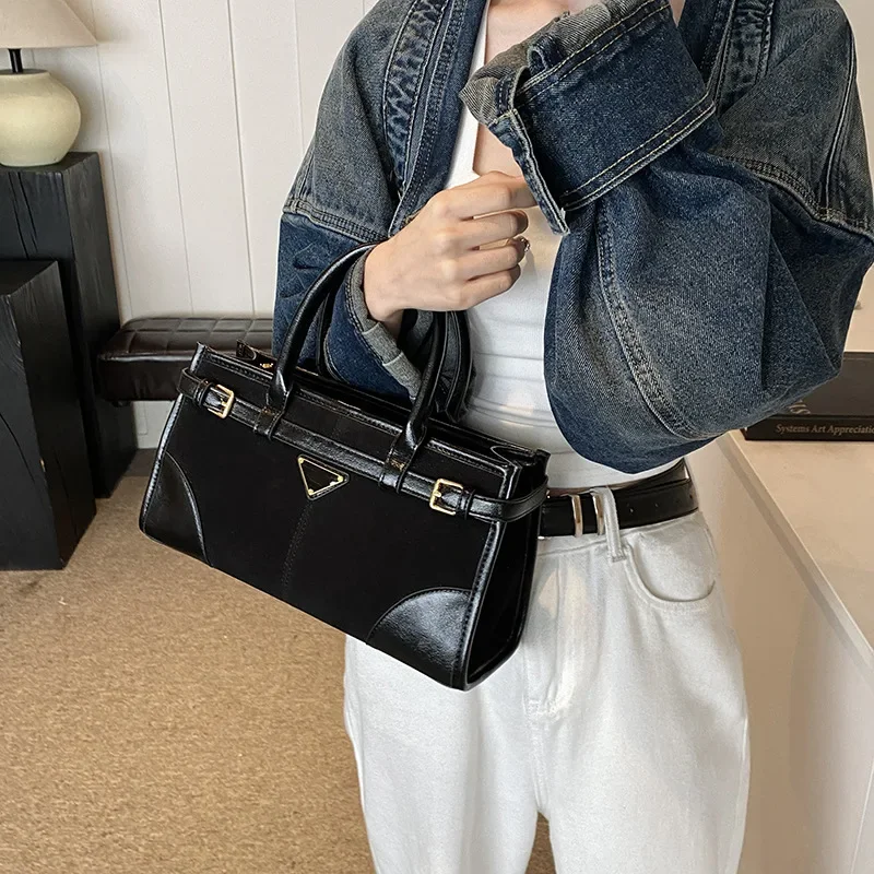 

2025 Autumn Winter New!Suede Baguette Women's Bag - Long Handle Shoulder/Armpit,Large Capacity for Fashion Cross-Border Tide