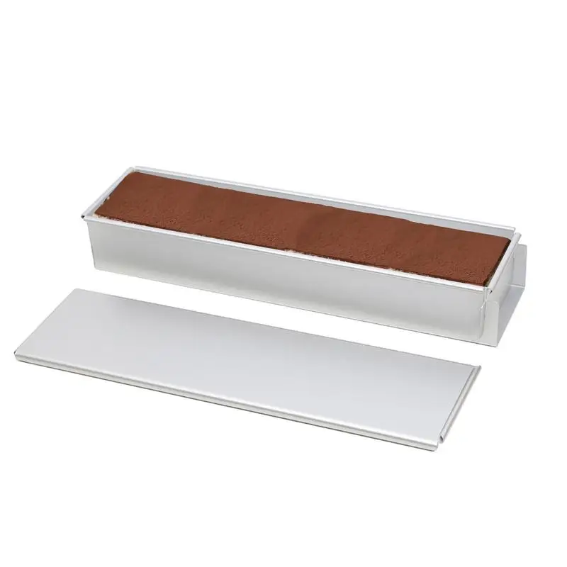 Rectangle Cake Pan Aluminum Mousse Mold With Lid Bread Pan Mousse Mold Removable Rectangular Non-Stick For Tiramisu Cheesecake