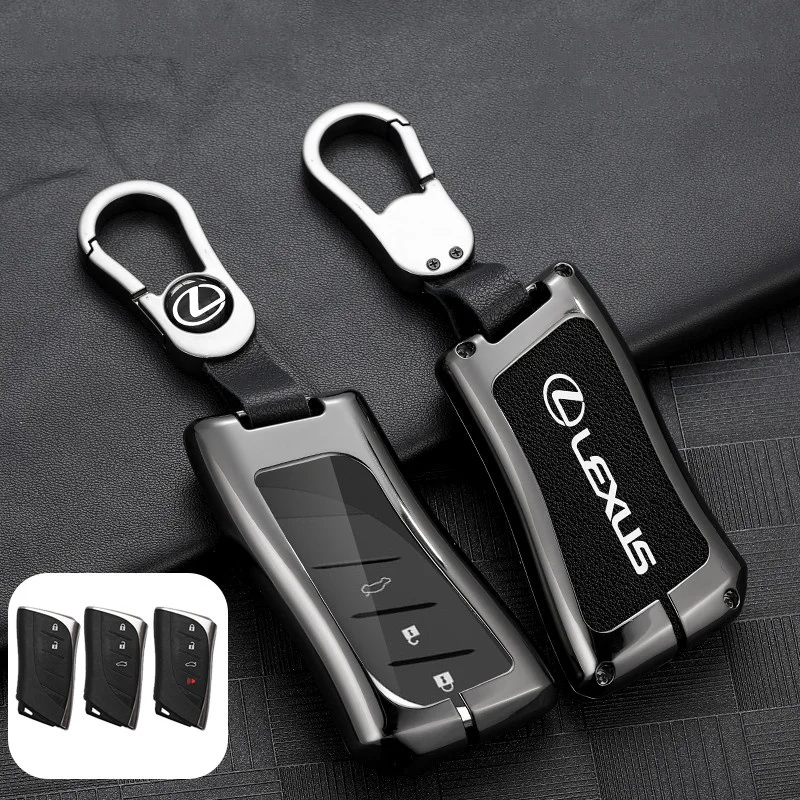 Leather Car Key Case Cover Shell For Lexus UX ES UX200 UX250h ES200 ES300h ES350 US200 US260h Protector Keychain Car Accessories