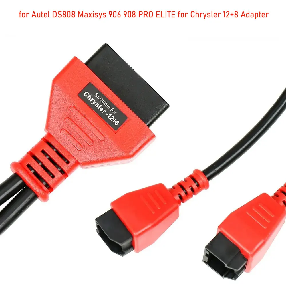 For Chrysler Programming Cable 12+8 Connector for Autel DS808 Maxisys 906 908 PRO ELITE Chrysler 12+8 Adapter for LAUNCH X431 V