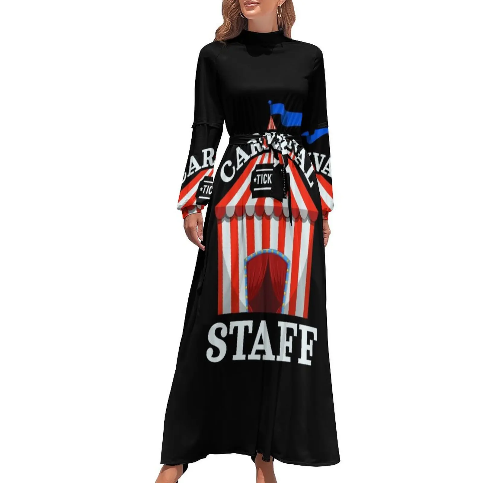 

Funny Carnival Staff Circus Event Crew Ringmaster Lover Long Dress sensual sexy dress for women