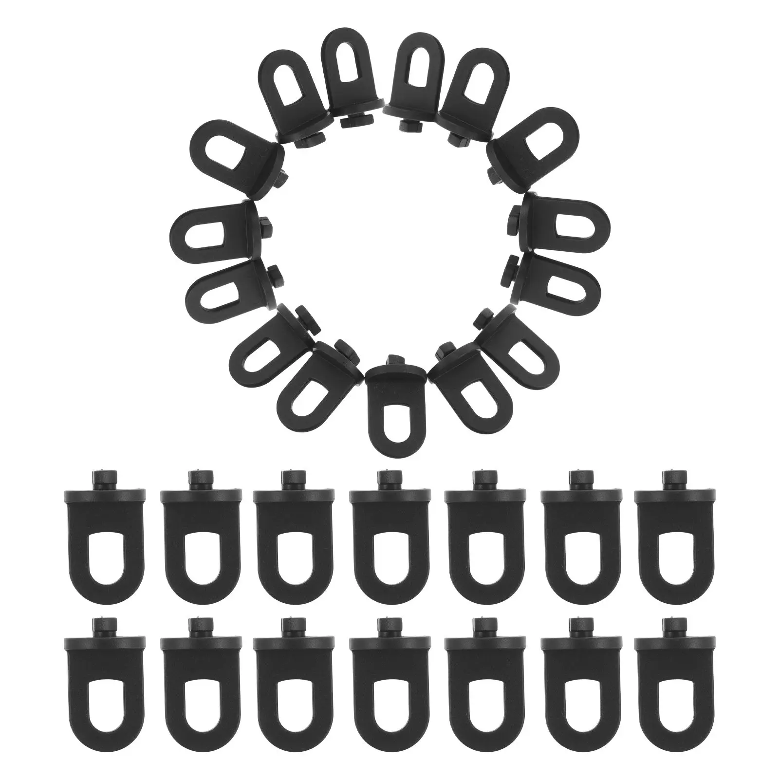 100 pcs Plant Pot Garden Planter Flower Plastic Halloween Christmas New Year Plant Support Clips Greenhouse Clips Hooks Sliding