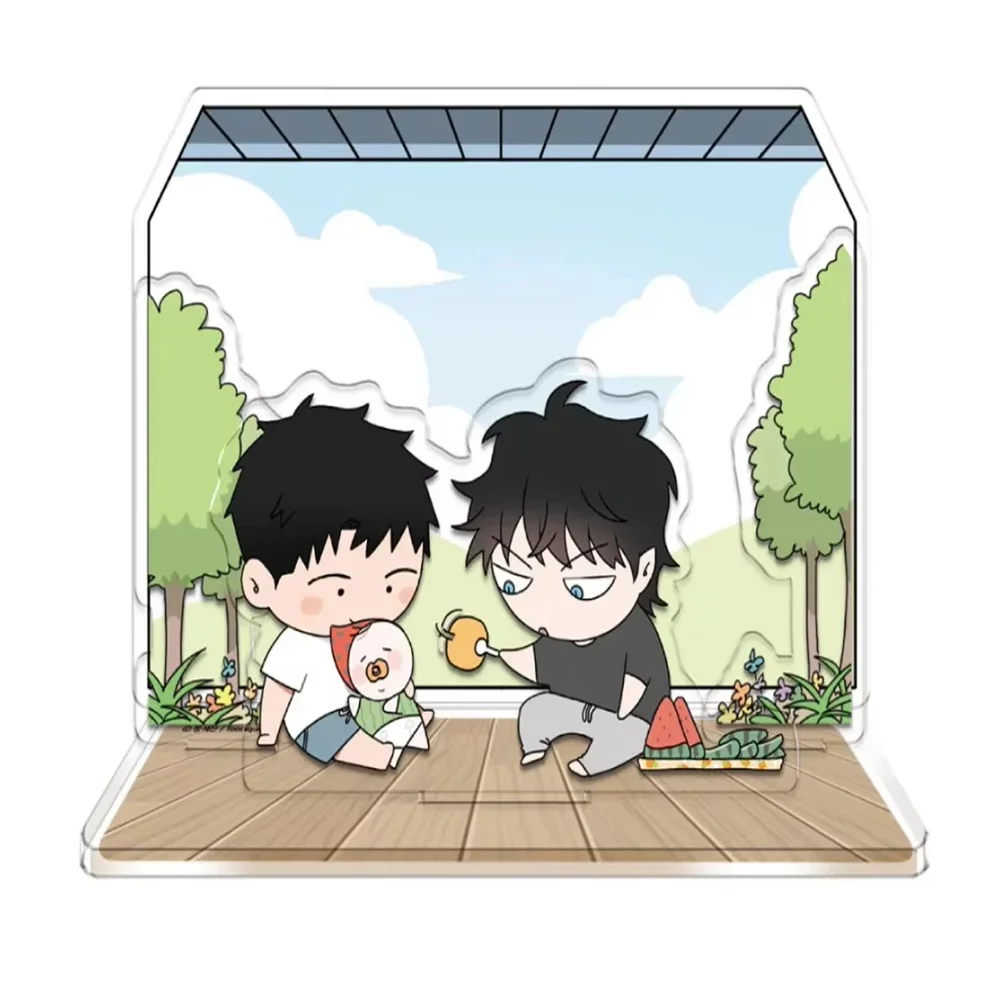 15CM Our Sunny Days Acrylic Keychain Stand Model Cosplay Charm Characters Ornament Accessories Goods Collection Gifts