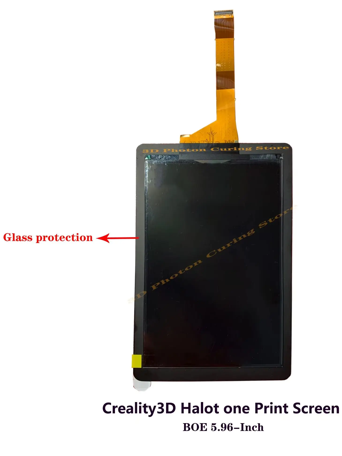 Ekran Creality3D Halot One 5,96 cala czarno-biały 2K LCD do drukarki 3D z szkłem ochronnym, akcesoria do drukarek 3D — zdjęcie produktu 3