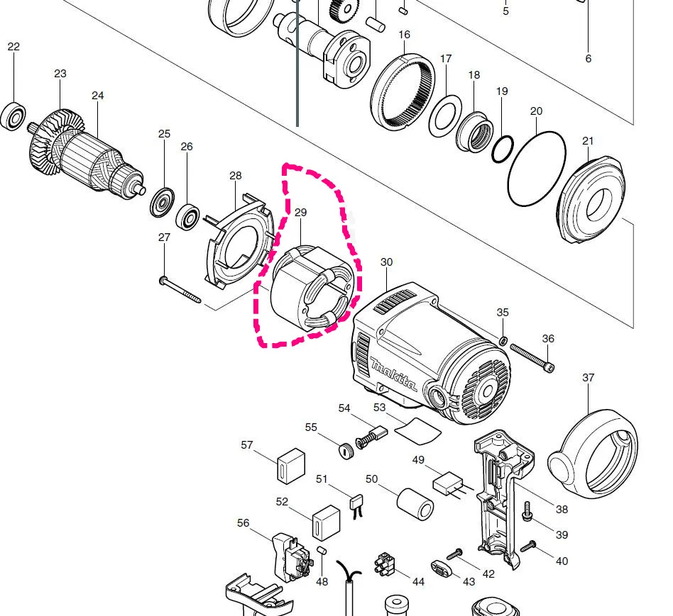 Imagem -04 - Makita Campo Starter para Tw1000 No.29 5289405 Ac220240v