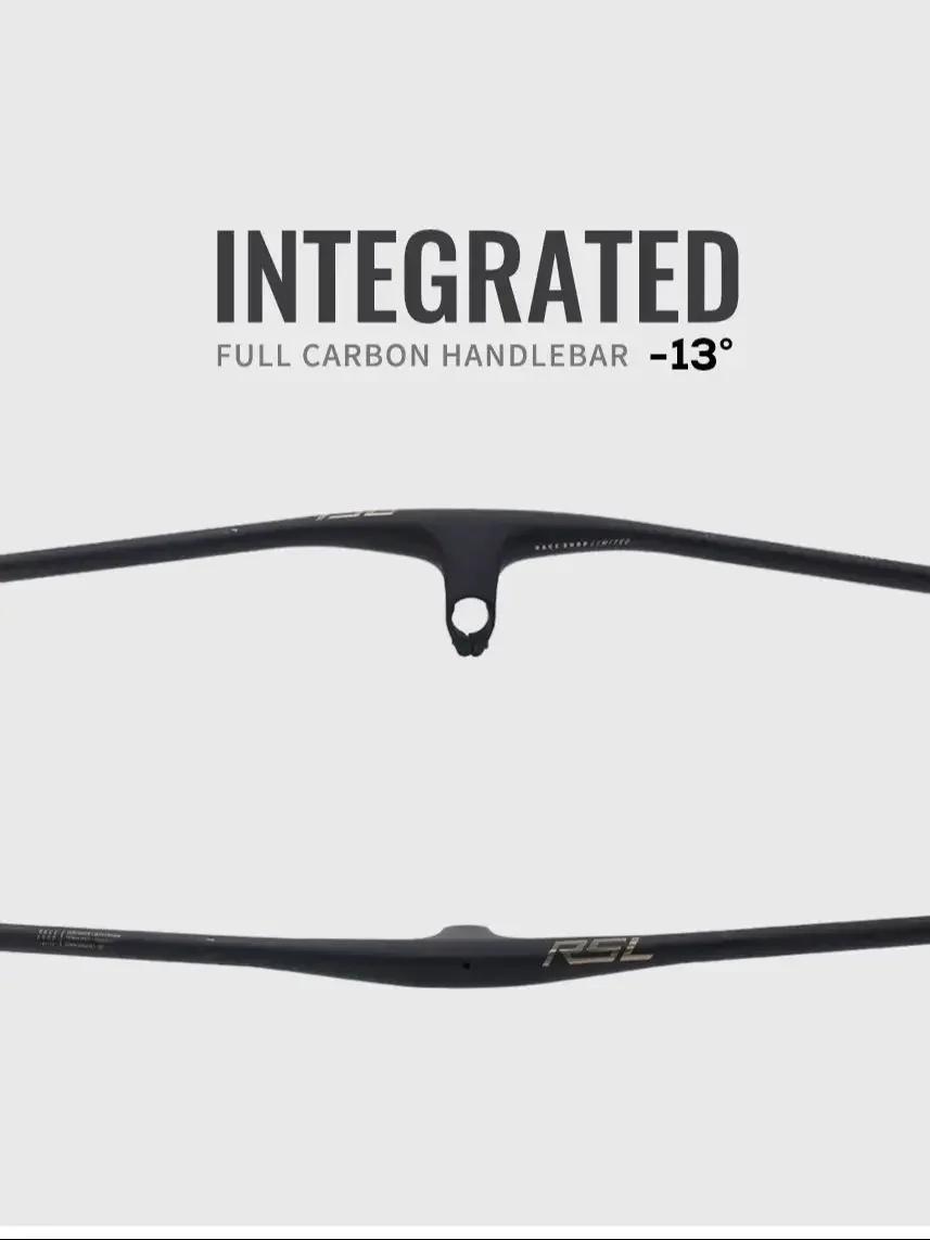 AliExpress ULLICYC RSL 13 Degree Integrated MTB Carbon Cockpit T1000 Mountain Handlebar XC Flat Bar with Stem Bike Accessories 750mm