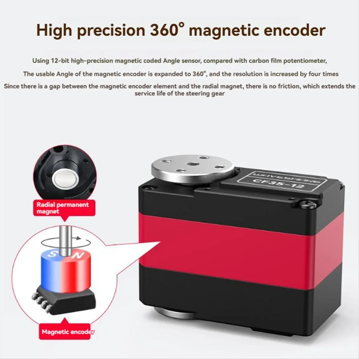 CH◆☆§ 35KG.cm Bus Servo High and Large Torque Bus Servo with Programmable 360° Magnetic Encoder~HOT SALE
