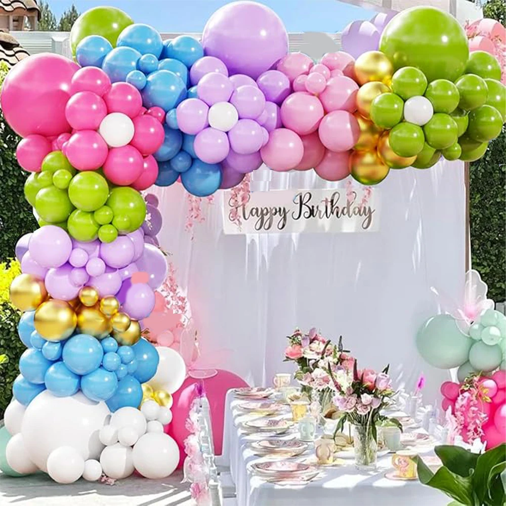 98Pcs Rainbow Ballo…