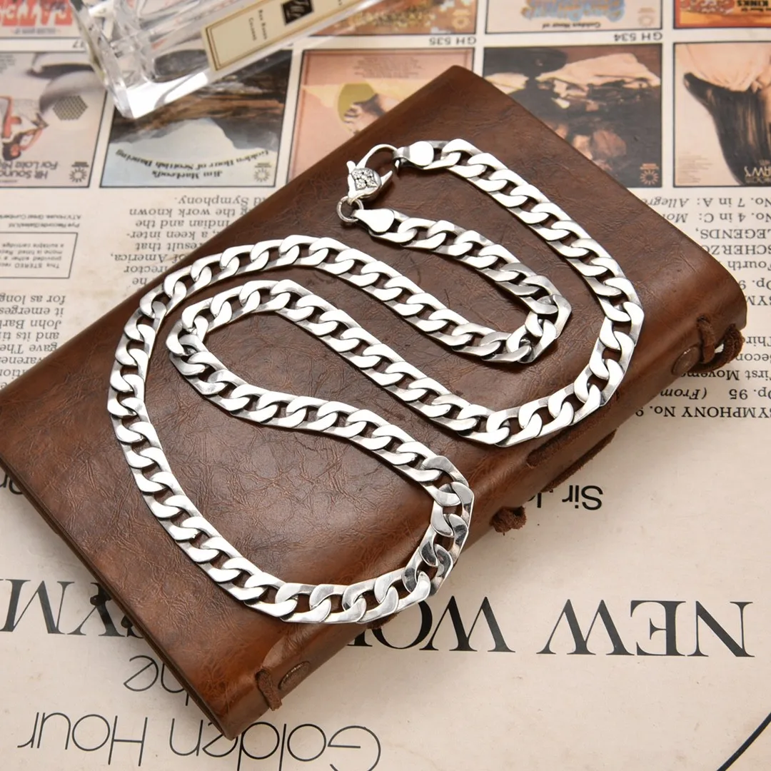 

925 sterling silver vajra necklace menstylish trendy fashioninship hop thin domineering chain clavicle chain