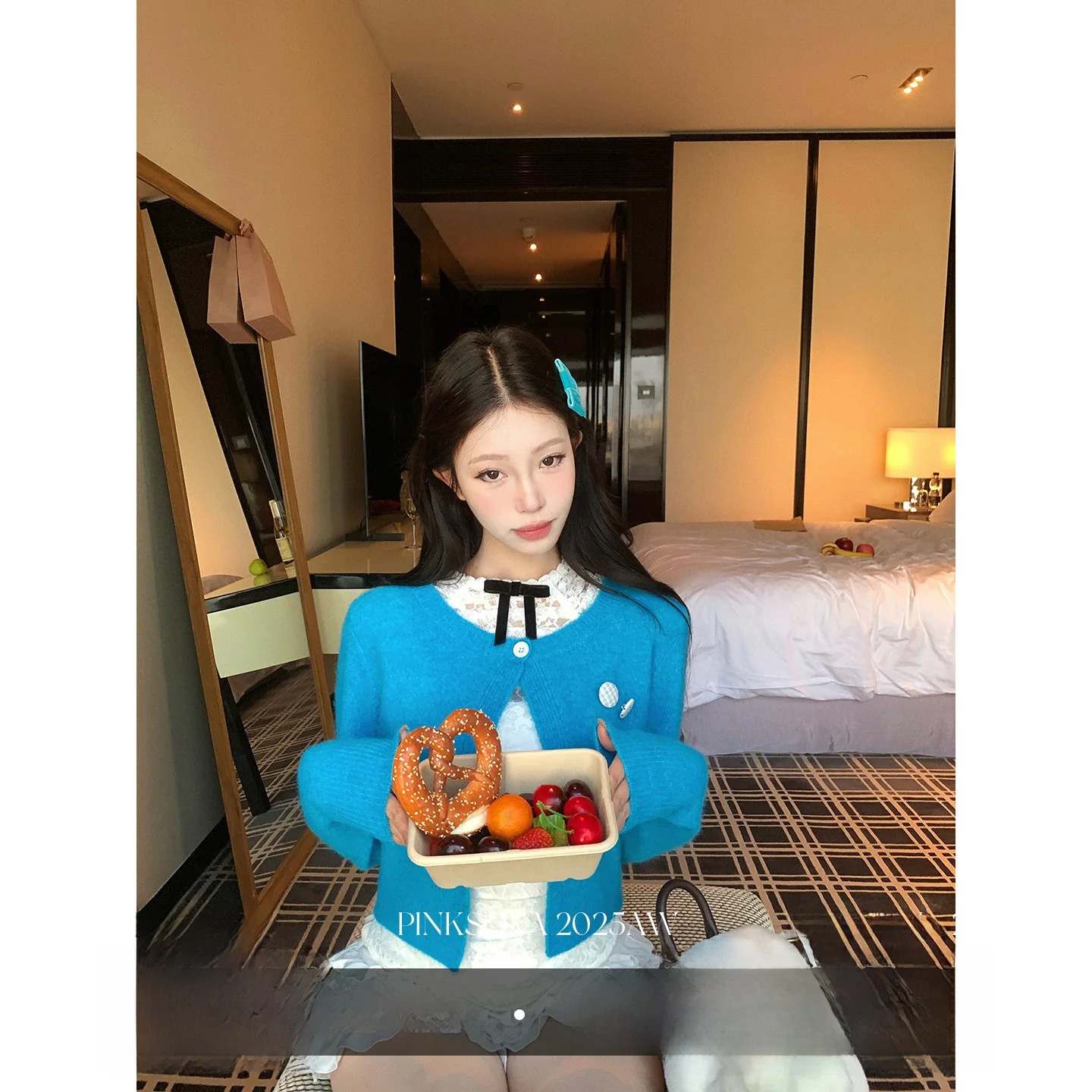 

Pinksoya Soft Cozy Knitted Cardigan Women's Early Spring Casual Versatile ort Top Sweet Sle round Ne Long Sve Warmth