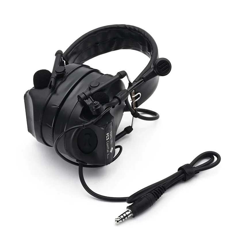 FCS-TACTICAL Comtac III 3 Headset Noise Reduction Headphone Earmuffs Shooting Protector for Walkie-Talkie PTT Radio