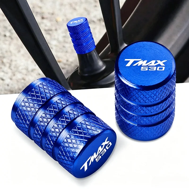 Motorcycle Accessories Couple Aluminum Vehicle Wheel Tire Valve Stem Caps Covers Universal With Logo For YAHAMA TMAX TMAX530 530