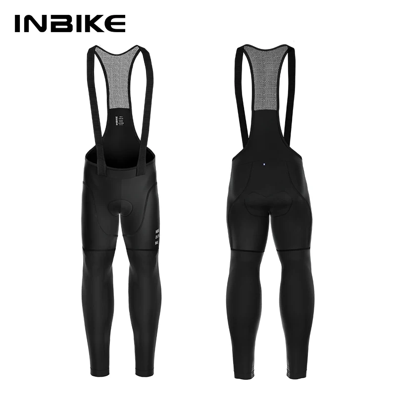 INBIKE Cycling Bib Pants Plus Size 3D Padded Silicone Pads Reflective Breathable Mesh Anti-Slip Silicone Road Cycling Leggings