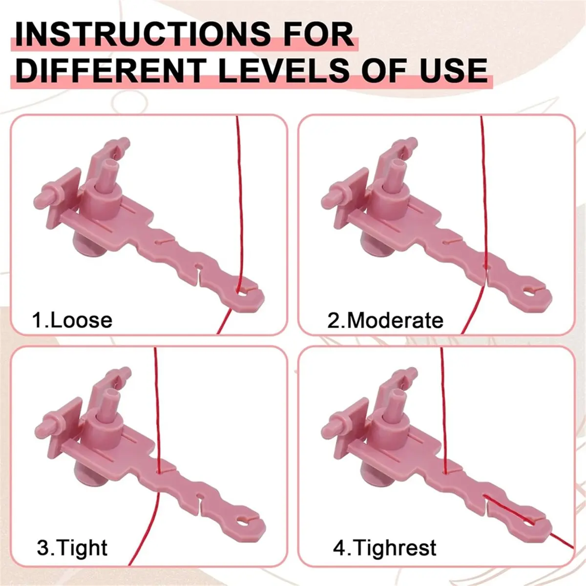 LUCK 10Pcs Knitting Machines Tensioner, Tension Rod Adapter Accessories for 22 32 40 48 Knitting Machines
