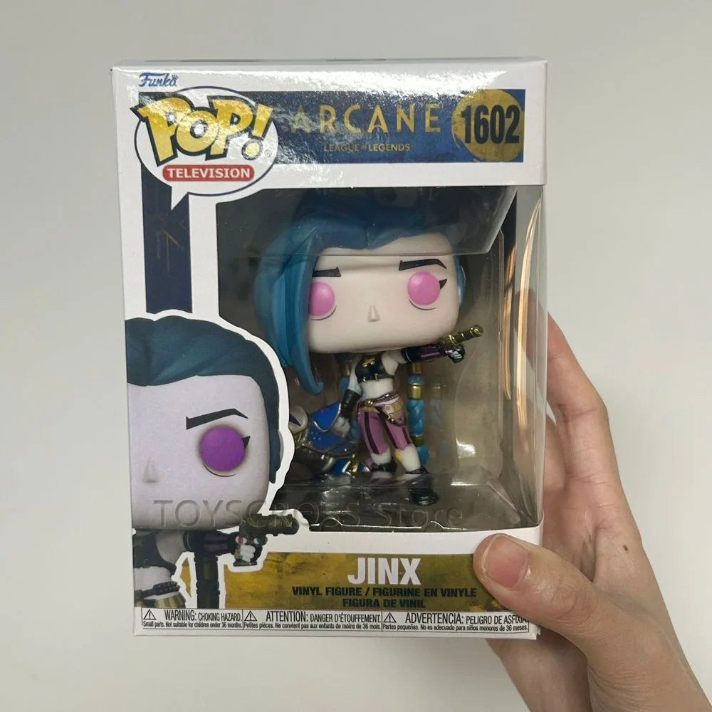 ألعاب Funko Pop Arcane League Lengends Jinx # 1602 لعبة شخصيات الحركة من الفينيل هدايا للأطفال مجموعة الدمى