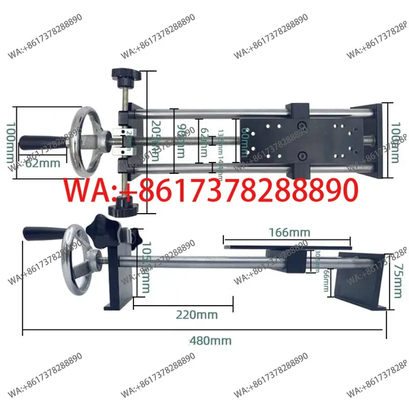 Hand-Cranked Horizontal Force Gauge Test Stand Push-Pull Force Meter HLA Spiral Rack 500N/50KG NEW