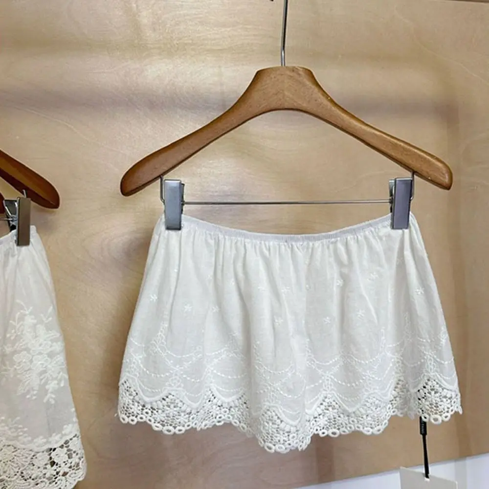 

Модная кружевная газовая юбка с цветочным принтом Y2k, уличная мини-юбка с эластичной резинкой на талии, короткая женская юбка