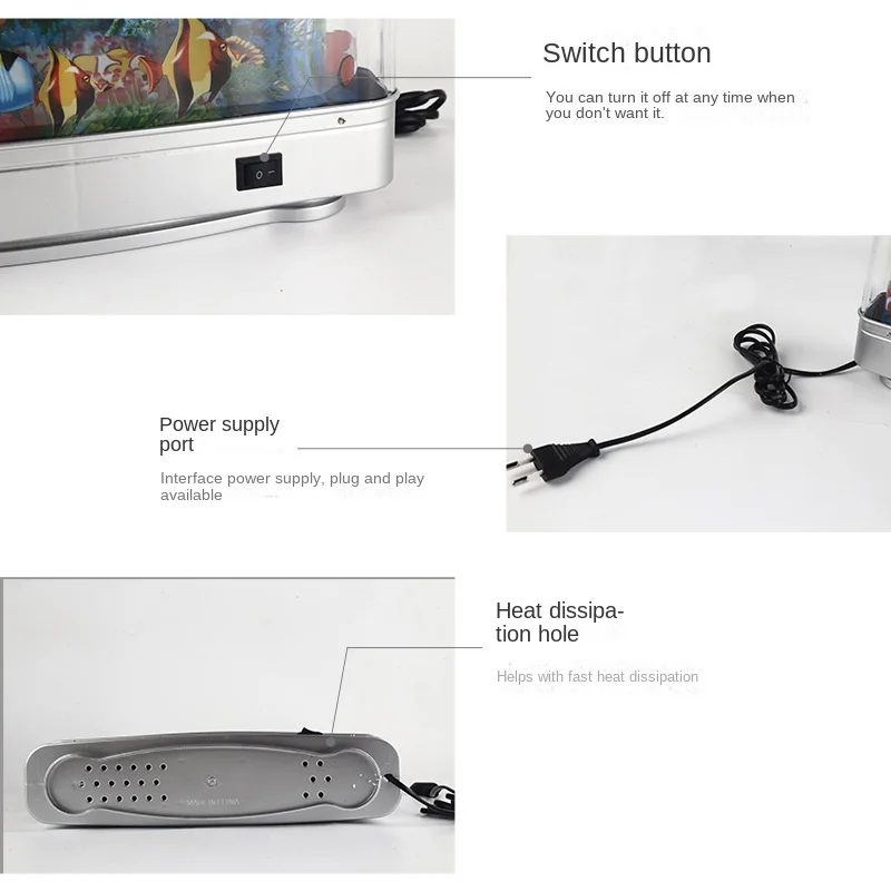 Simulated ornamental fish lamp, underwater world aquarium lamp, LED sea view lamp, desktop home decoration atmosphere lamp