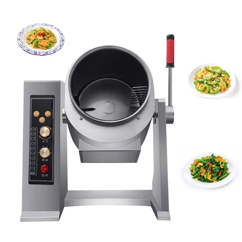 Smart Cooker Vegetable Robot Stir Wok Big Automatic Restaurant Fry Rice Machine Rotate With G as