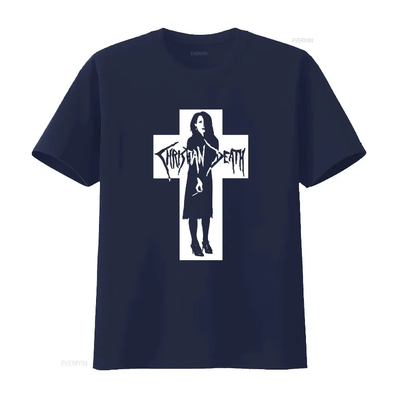 Camiseta con estampado de la cruz de la muerte de Christian de Rozz Williams, estilo gótico, punk, post-rock, para hombre y mujer, camiseta única de la banda