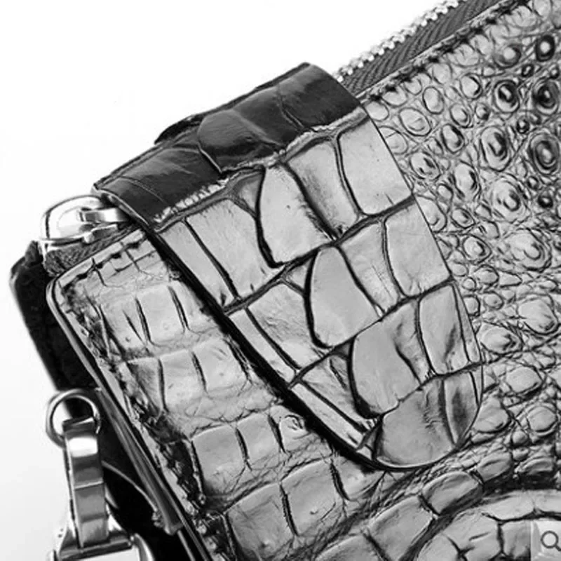 hanlante  crocodile leather handbag for men handbag for men, clutch wallet multi-function bag for men