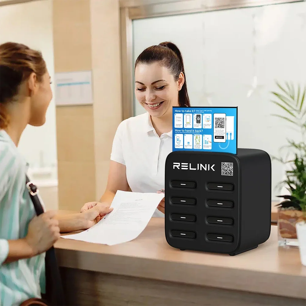 ขายร้อน 4G Wifi แบ่งปัน Power Bank สถานีเช่า 8 ช่อง Power Banks Power Station สําหรับโรงแรมร้านอาหารโรงพยาบาลบาร์