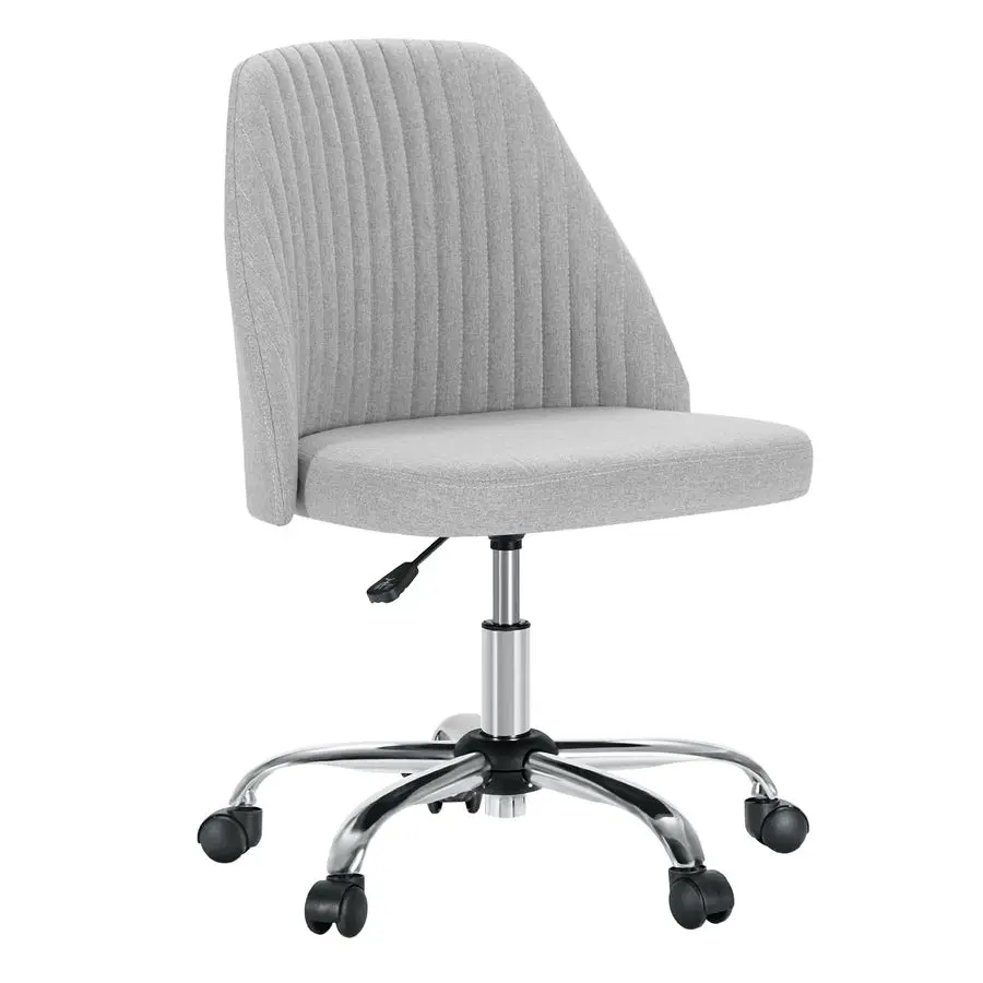 

Office Chair, Comfy Desk Chair Roliing Vanity Swivel Task Chairs with Wheels, Wide Seating Armless Height Adjustable Computer C