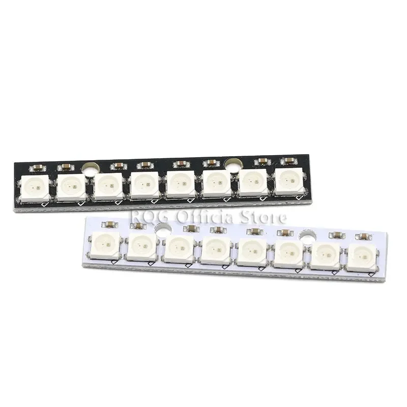 8 channel WS2812 WS2812B WS 2811 5050 RGB LED Lamp Panel Module 5V 8-Bit Rainbow LED Precise