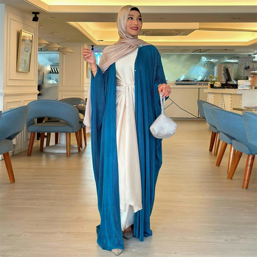 

Eid Mubarak Ramadan Abaya Women Muslim Dress Cardigan Morocco Kaftan Dubai Turkey Open Kimono Jalabiya African Robe Prayer Cloth