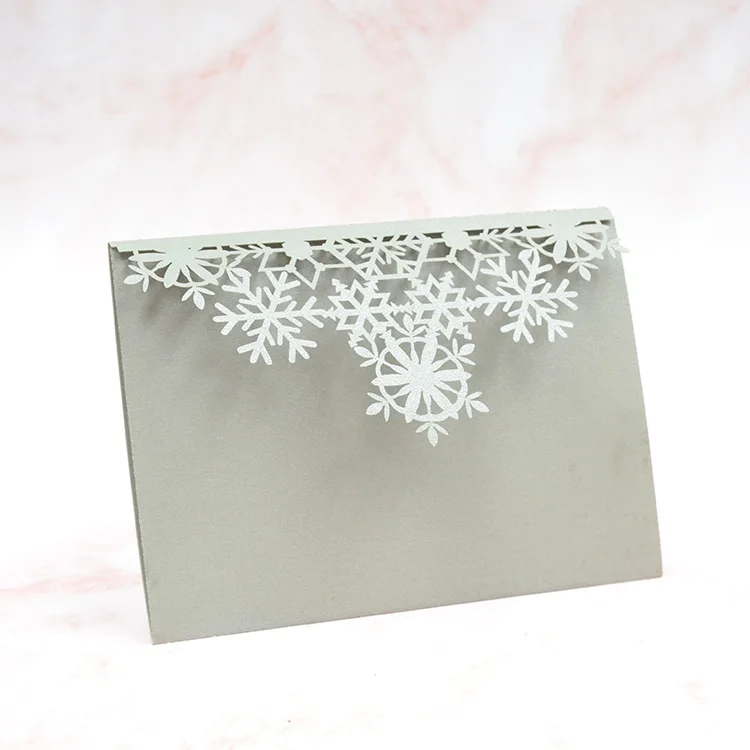 

High quality Castle Pop Up Design Laser Cut Quinceanera Wedding 3D Snowflakes Invitations Card