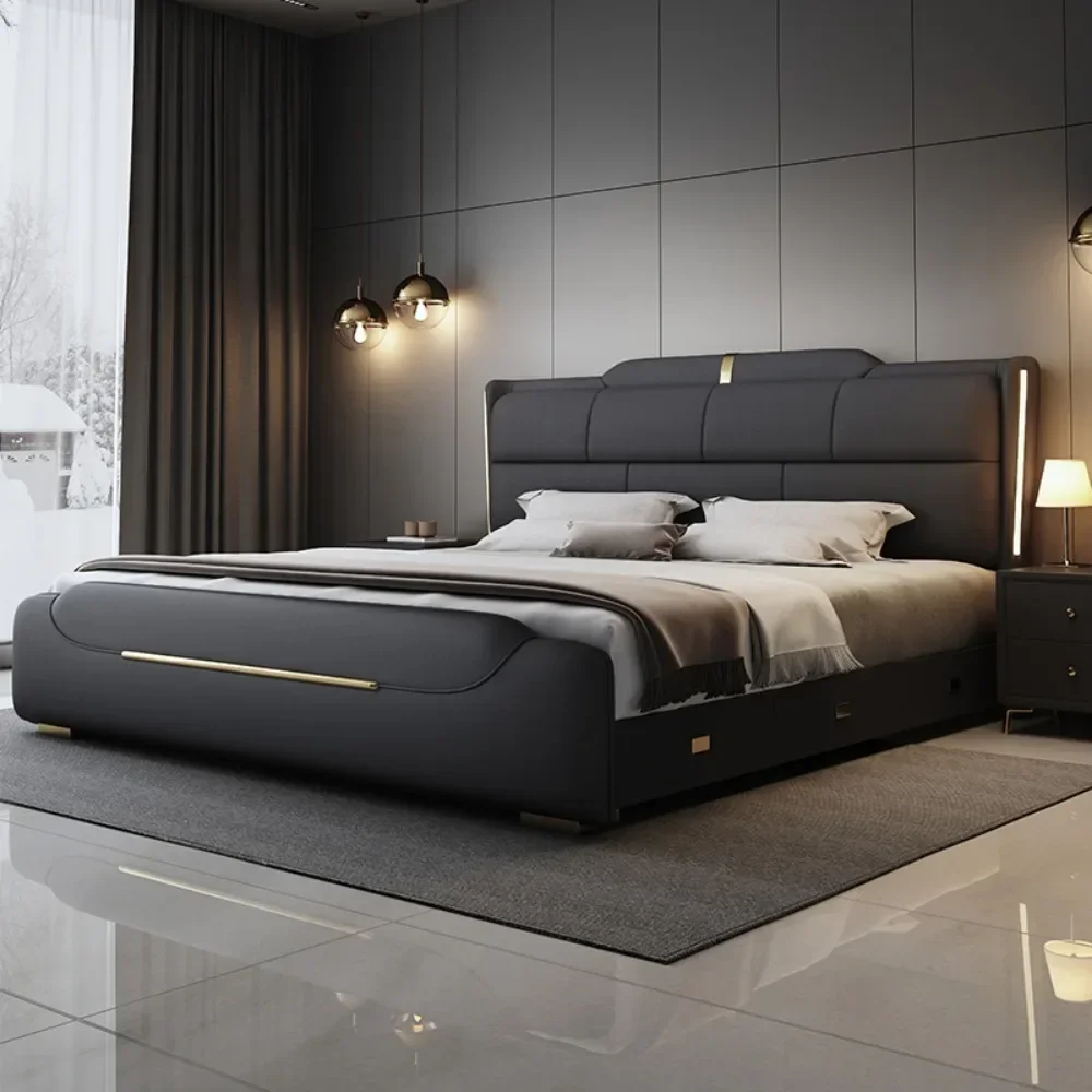 

Тумбочки с ящиками, необычная кровать, водонепроницаемая роскошная спальная кровать, место для хранения вещей, мебель для спальни Muebles Para El Hogar