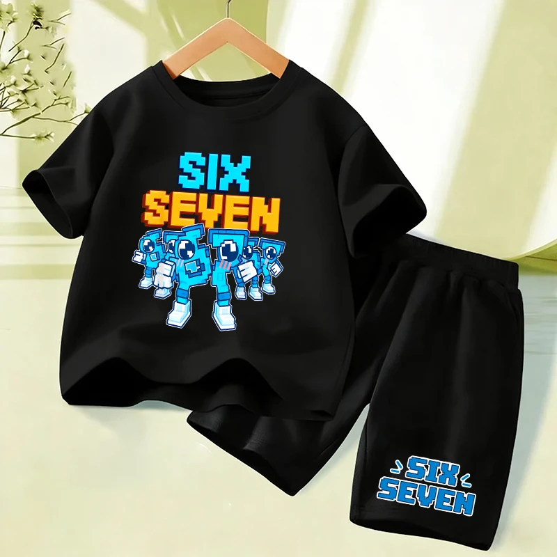 

Steal A Brainrot Kid Outdoor Sport Clothes Set Cute Anime Print Boy T-Shirt Shorts Travel Streetwear Casual Xmas Party Game Gift