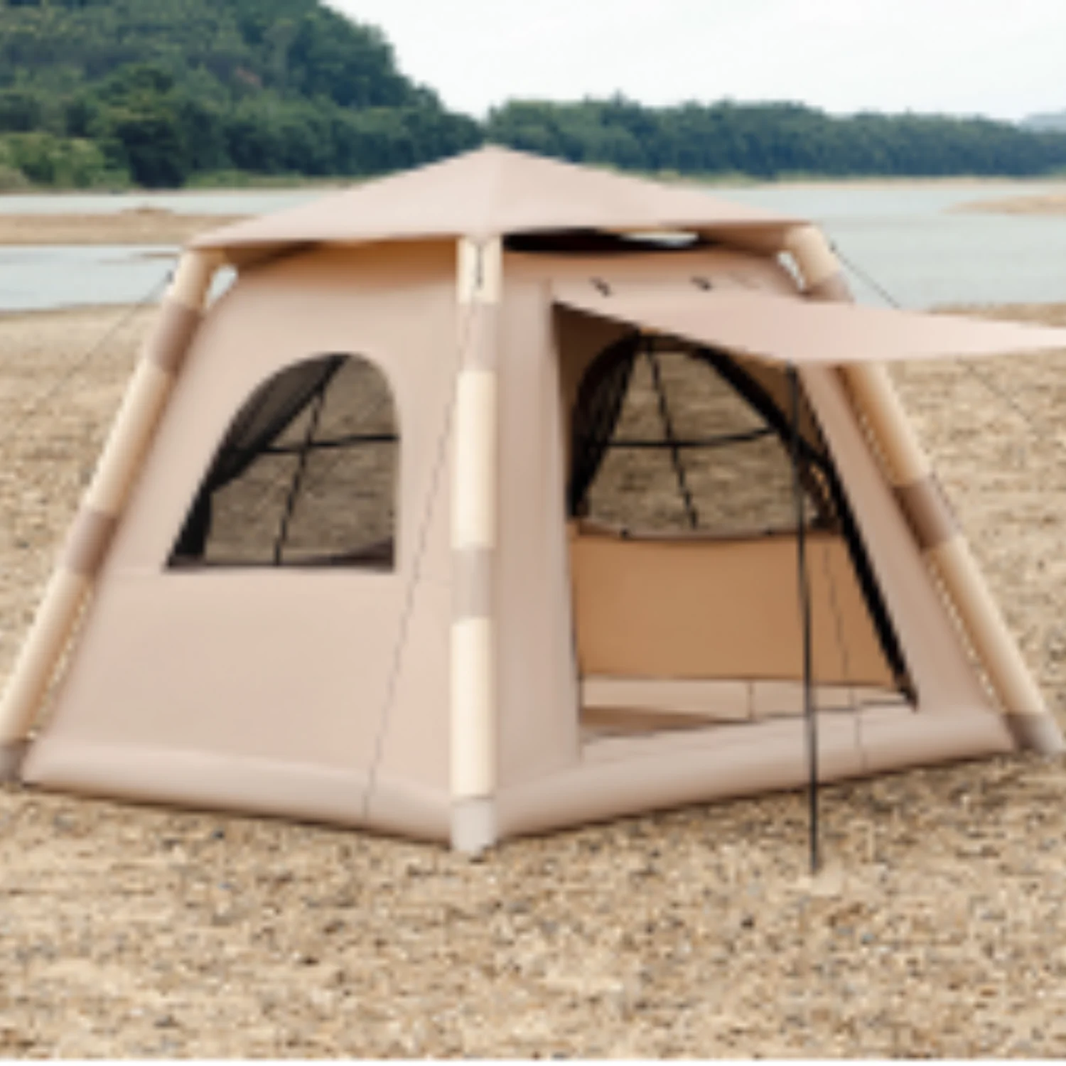 2024 Hot Sale Fully Automatic Electric Inflatable Tent Family Double Tent