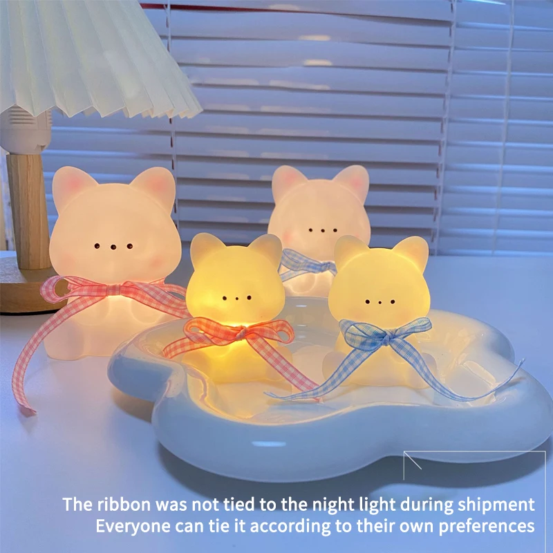 

Cat LED Night Light Bedroom Decoration Cute Cartoon Cat Night Light Christmas Gifts For Kids Room Bedside Sleeping Lamp