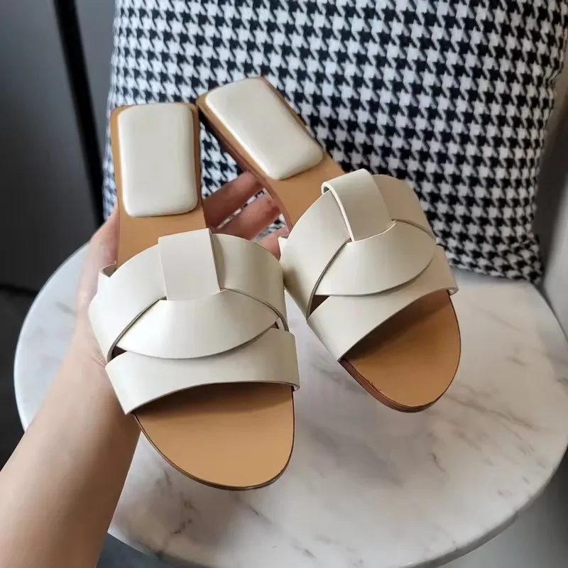 Genuine Leather Women's Flats Sandals - Casual Comfort
