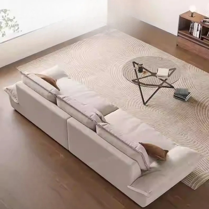 أرائك غرفة المعيشة المقطعية المستلقة باللون الأبيض المقاوم للماء أرائك غرفة فاخرة على الأرض أثاث Woonkamerbanken الحديث الرخيص #5