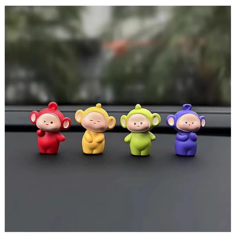 4PCS Cute Car Interior Ornaments Computer Desktop Japanese Style Workstation Office Desktop Small Ornaments