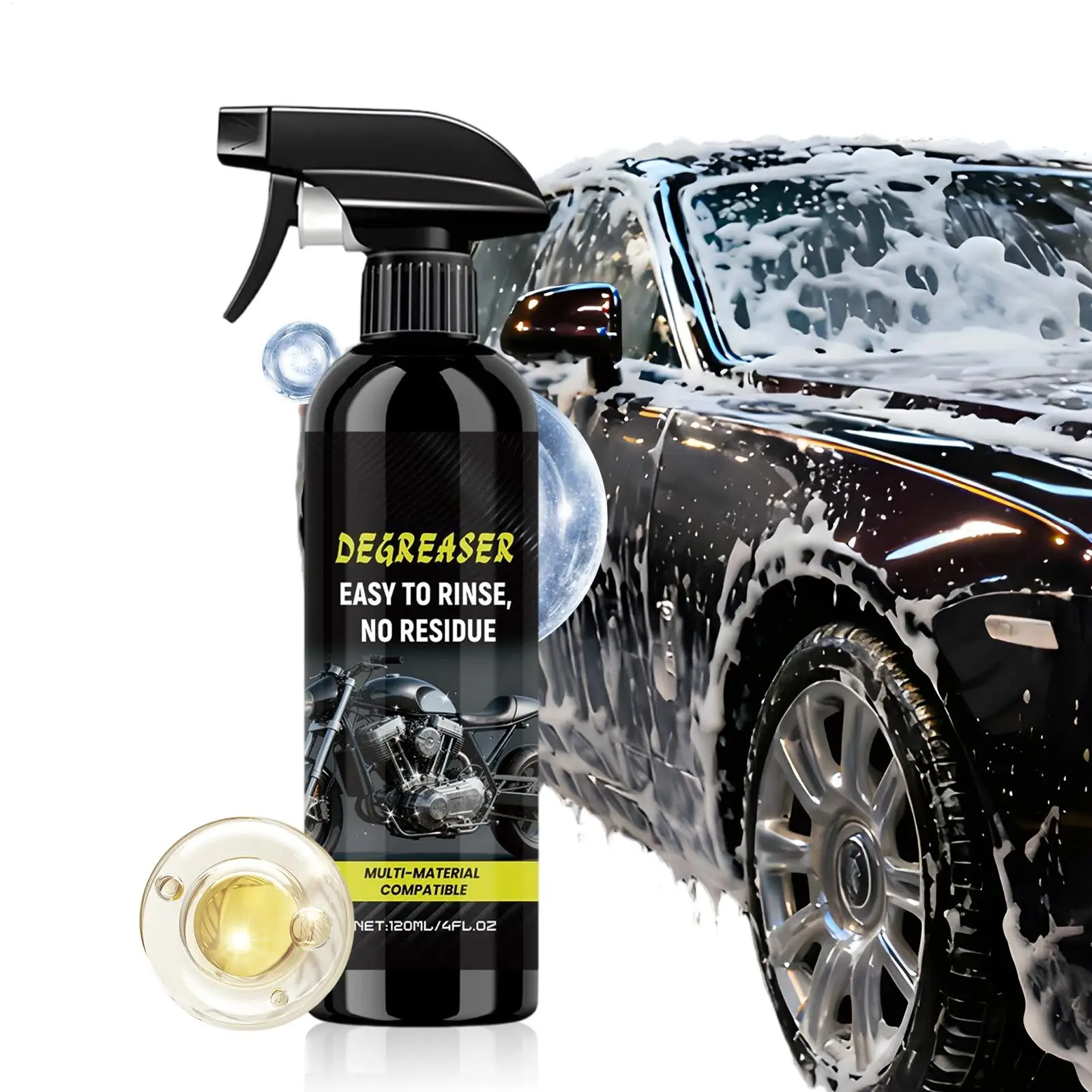 120ml shampoo de carro detalhando espuma líquida limpeza sem brilho de arranhões limpador de lavagem automática para veículos automotivos caminhão limpeza profunda