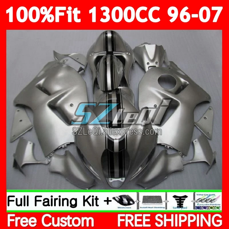 Injection For SUZUKI Hayabusa GSXR 1300 CC GSXR-1300 86No.30 GSXR1300 96 Gloss silvery 97 98 99 00 01 02 03 04 05 06 07 Fairings