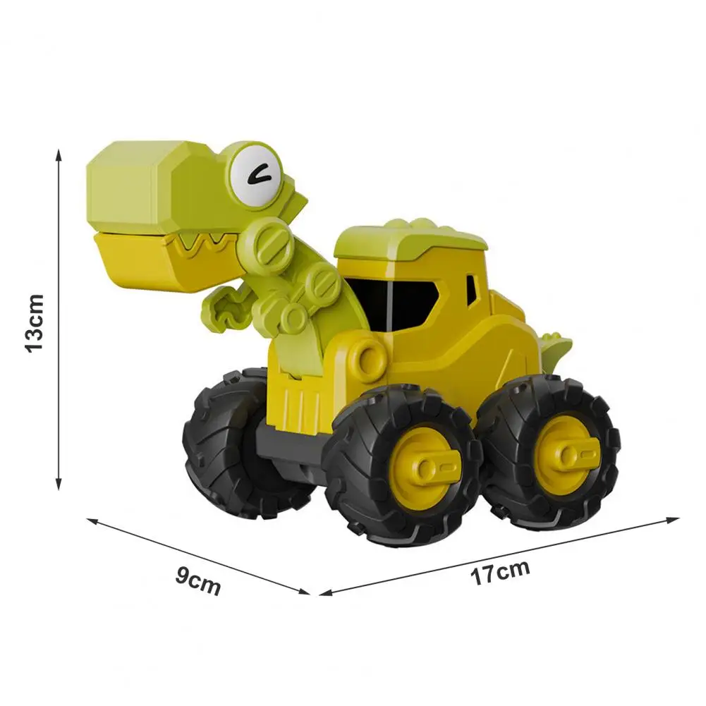 Coche de dinosaurio de juguete para niños, prensa Go, accionamiento inercial, extraíble, vehículo de construcción de dinosaurio, camión educativo, juguete para niños pequeños