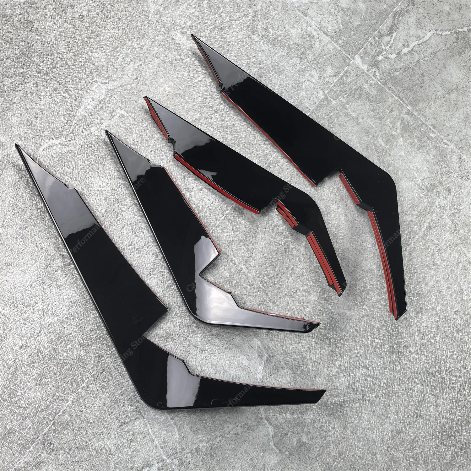 Front Bumper Canards For BMW X5M F95 4.4T V8 X5M Competition 2020-2023 Pre-Lci Front Aero Flicks Blade Foglamp Grille Trim