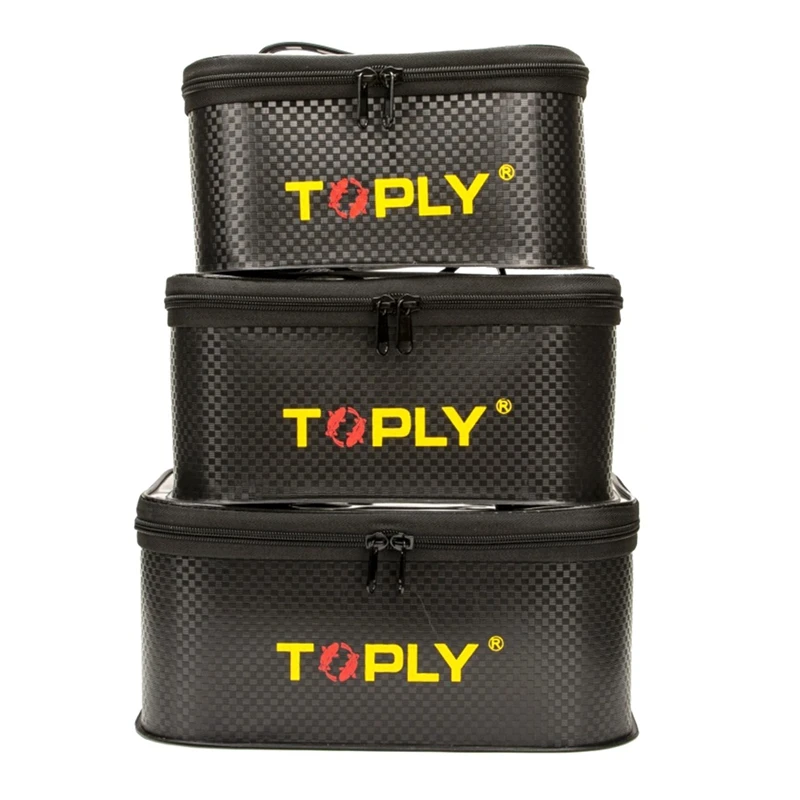 

TOPLY 3 Pack Large Capacity Square Storage Bag For Lure Outdoor Fishing Pack Set