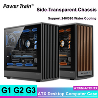 Power Train G1 G2 G3 Desktop Computer Case ATX Glass Side Transparent Chassis Mesh Gaming PC Case Support 360 Water Cooling