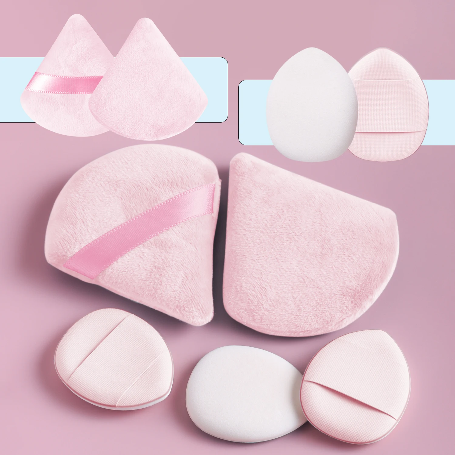 Maquillage oeuf poudre bouffée ensemble de 12 gouttelettes d'eau ne pas manger poudre maquillage oeuf maquillage éponge oeuf Air coussin poudre bouffée maquillage aussi