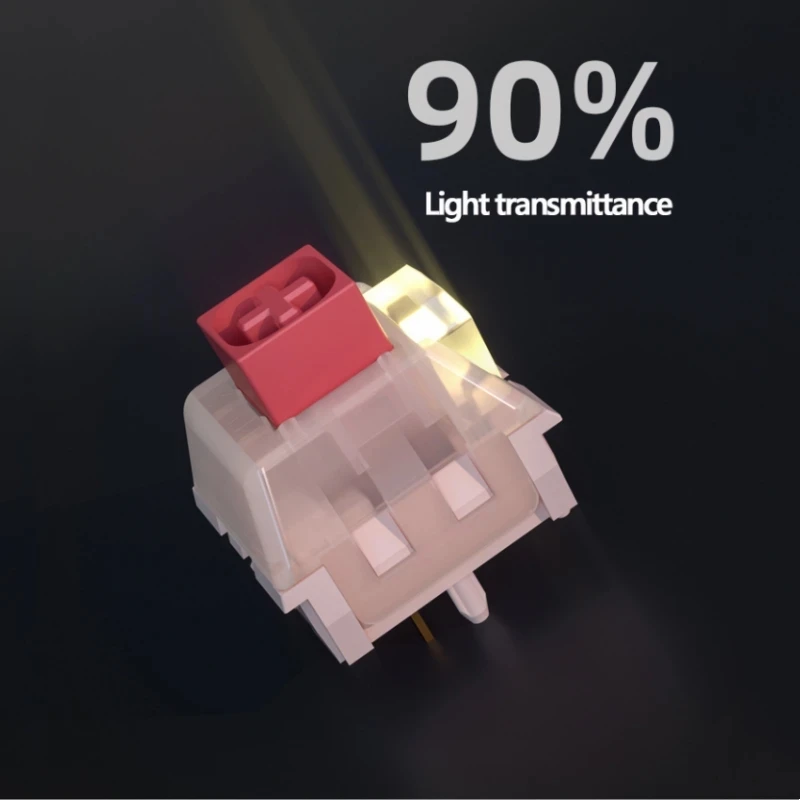 Kailh Pudding Keyboard Switch Light Guide Box Mechanical Keyboard Switches 5Pins Linear Smooth