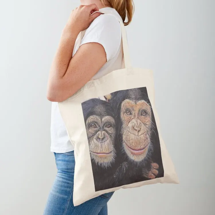

The Two Monkeys Tote Bag shopper bag woman sac pour femme Women bags Cloth bag