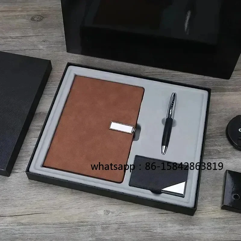 Father's Day Gift A5 Leather Lined Notebook Journal for Dad Men Office Work Daily Writing Notes Planner Notepad