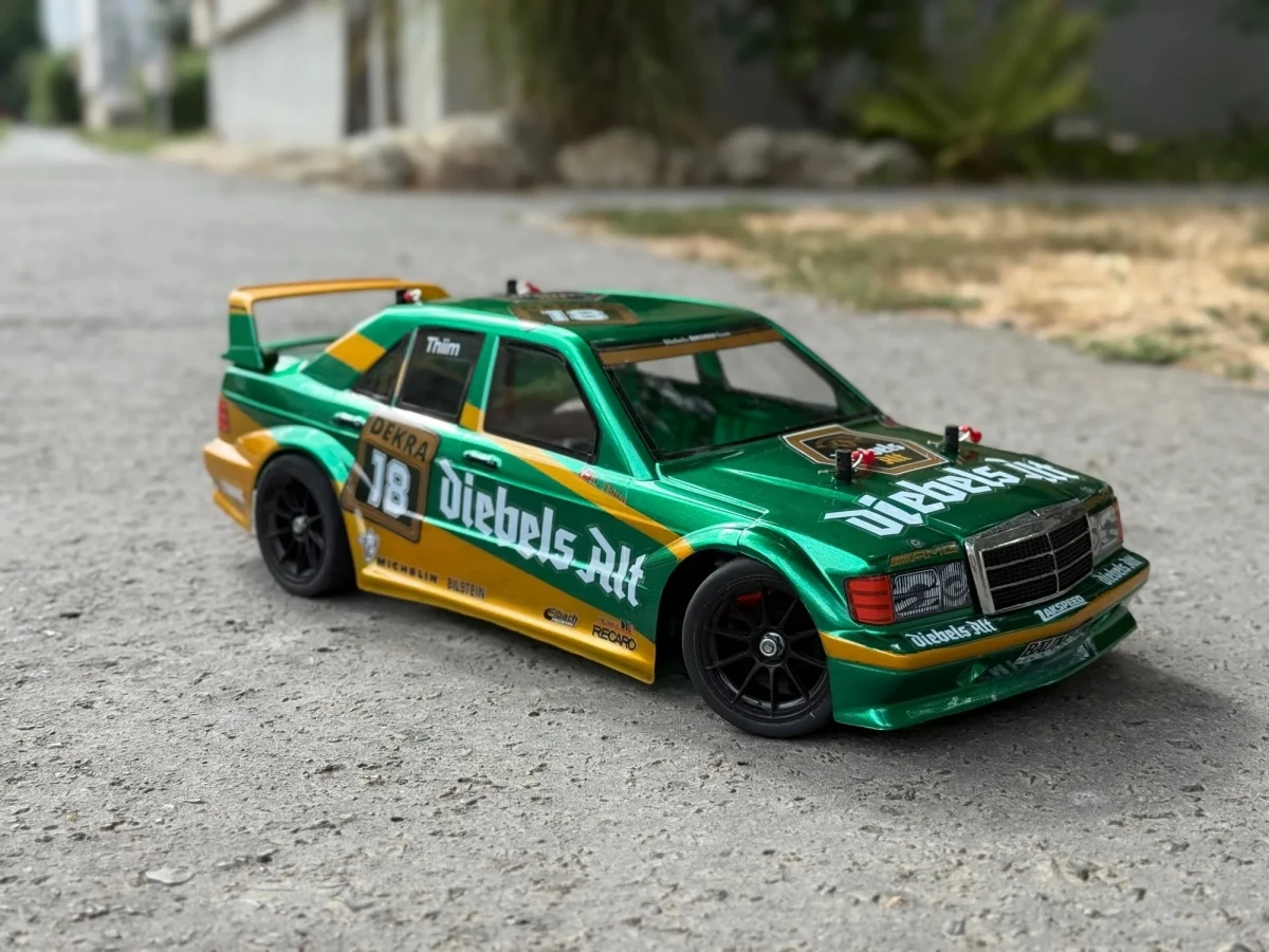 

1:10 RC Car 190E Clear drift body shell with Decal sheet fit Tamiya Chassis (257mm wheelbase) kyosho Yokomo hsp hpi